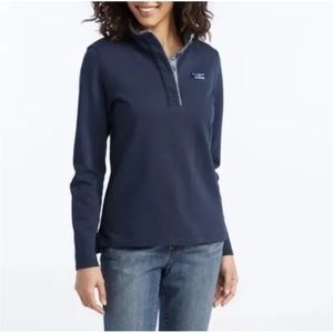 LL Bean Navy Rugby Pullover